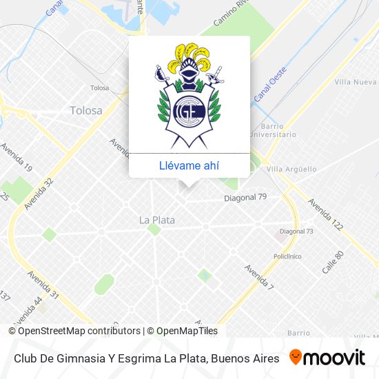 Mapa de Club De Gimnasia Y Esgrima La Plata