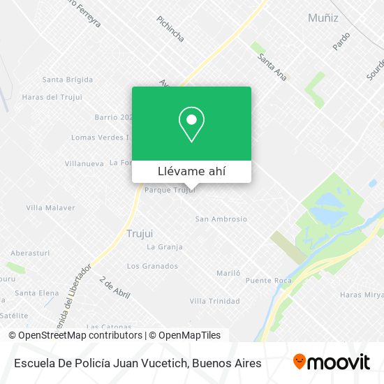 Mapa de Escuela De Policía Juan Vucetich