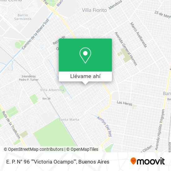 Mapa de E. P. N° 96 ""Victoria Ocampo""