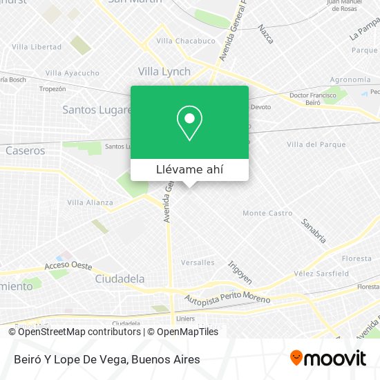 Mapa de Beiró Y Lope De Vega