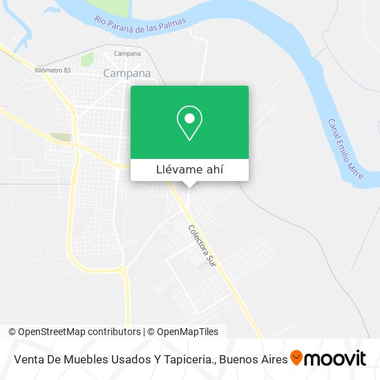 Mapa de Venta De Muebles Usados Y Tapiceria.