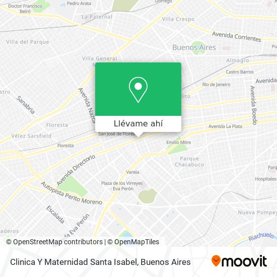 Mapa de Clinica Y Maternidad Santa Isabel