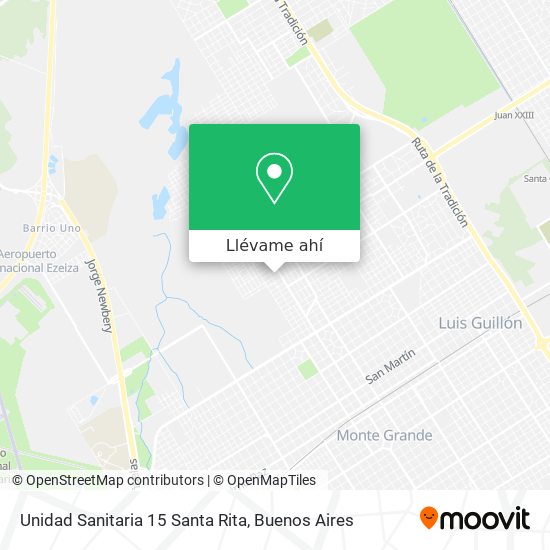 Mapa de Unidad Sanitaria 15 Santa Rita