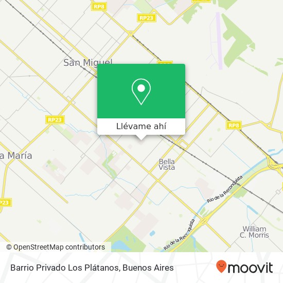 Mapa de Barrio Privado Los Plátanos