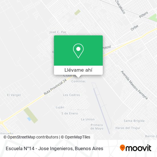 Mapa de Escuela N°14 - Jose Ingenieros