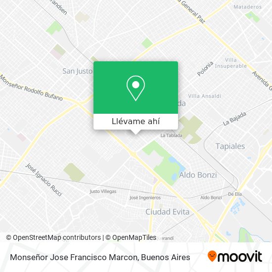 Mapa de Monseñor Jose Francisco Marcon