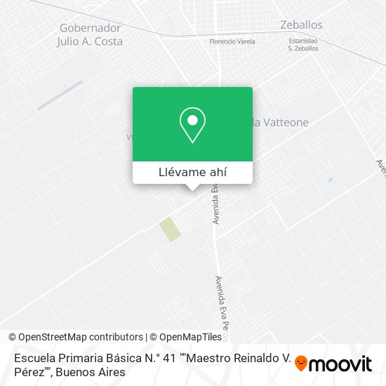 Mapa de Escuela Primaria Básica N.° 41 ""Maestro Reinaldo V. Pérez""