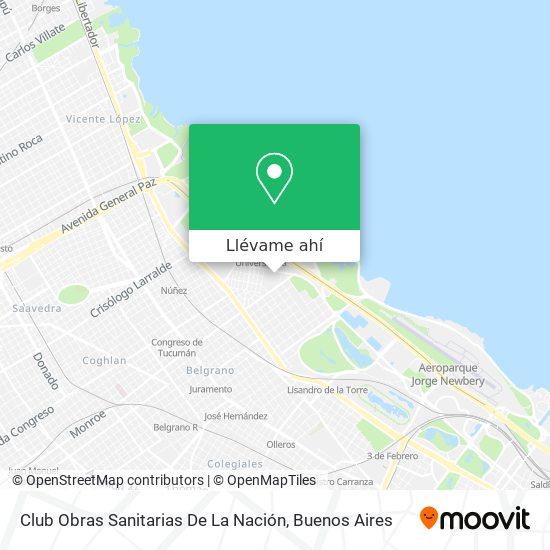 Mapa de Club Obras Sanitarias De La Nación