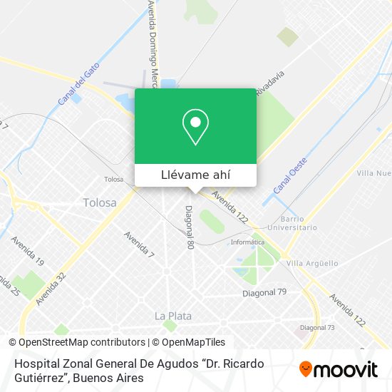 Mapa de Hospital Zonal General De Agudos “Dr. Ricardo Gutiérrez”