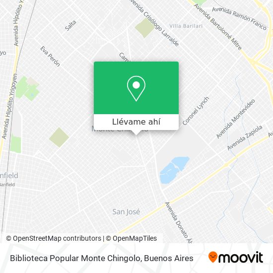 Mapa de Biblioteca Popular Monte Chingolo