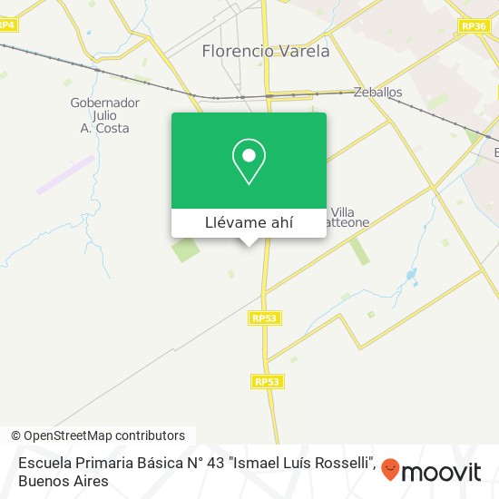Mapa de Escuela Primaria Básica N° 43 "Ismael Luís Rosselli"