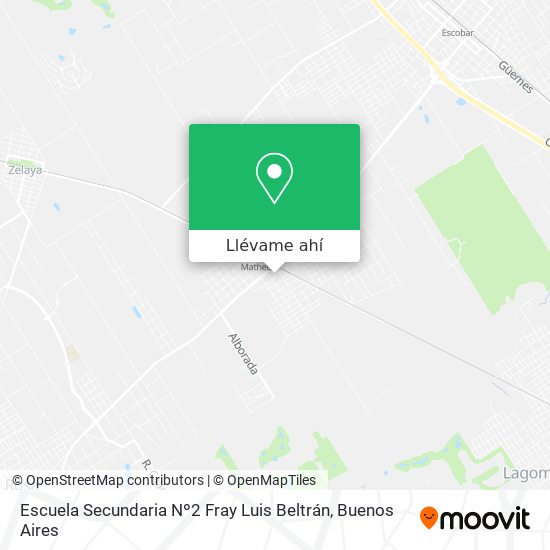 Mapa de Escuela Secundaria Nº2 Fray Luis Beltrán