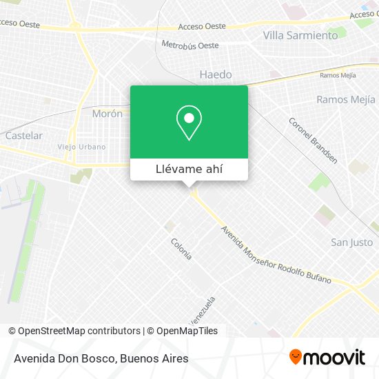 Mapa de Avenida Don Bosco