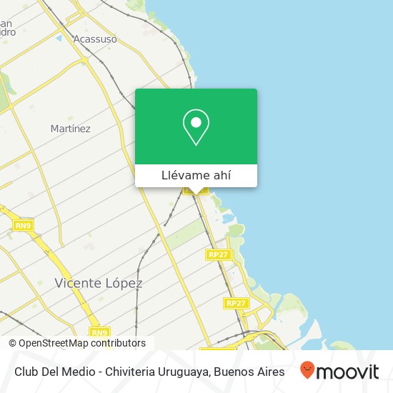 Mapa de Club Del Medio - Chiviteria Uruguaya