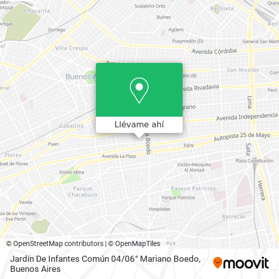 Mapa de Jardín De Infantes Común 04 / 06° Mariano Boedo