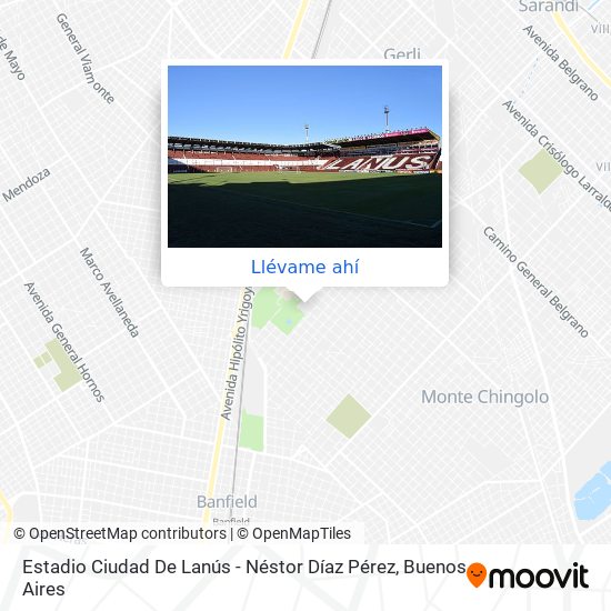 Mapa de Estadio Ciudad De Lanús - Néstor Díaz Pérez