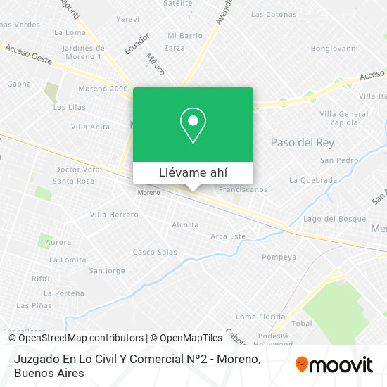 Mapa de Juzgado En Lo Civil Y Comercial Nº2 - Moreno