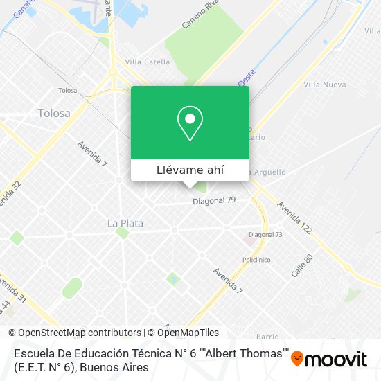 Mapa de Escuela De Educación Técnica N° 6 ""Albert Thomas"" (E.E.T. N° 6)