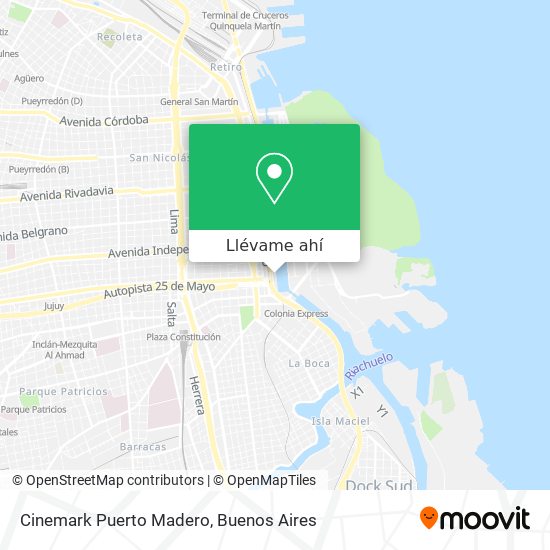 Mapa de Cinemark Puerto Madero