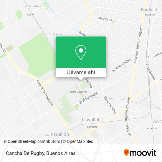 Mapa de Cancha De Rugby