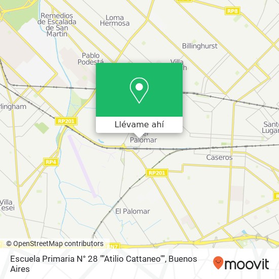 Mapa de Escuela Primaria N° 28 ""Atilio Cattaneo""