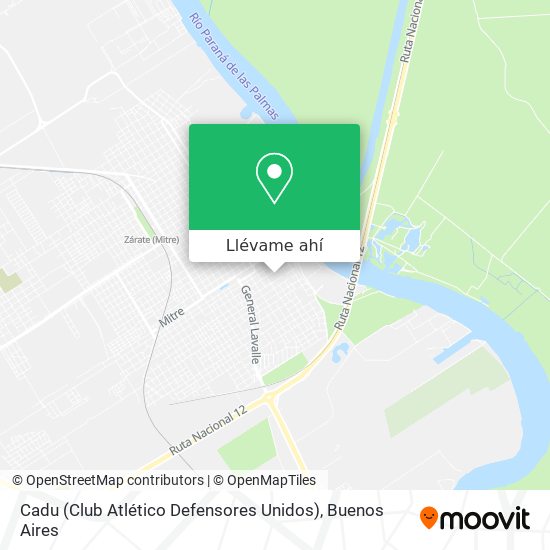 Mapa de Cadu (Club Atlético Defensores Unidos)