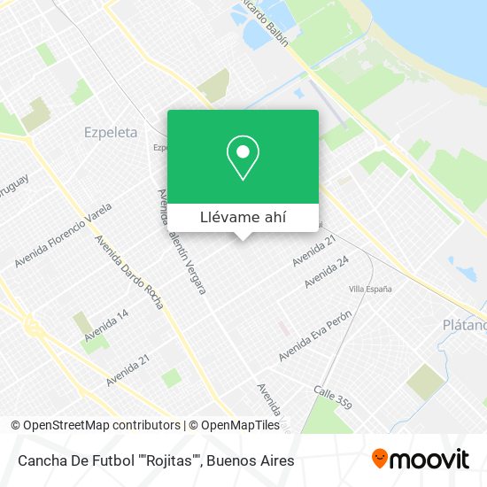 Mapa de Cancha De Futbol ""Rojitas""