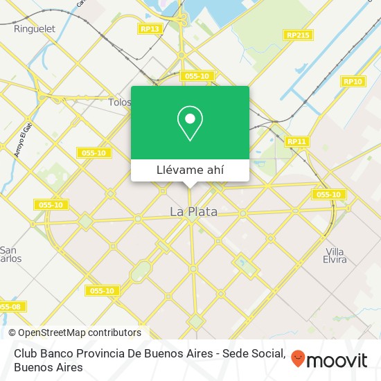 Mapa de Club Banco Provincia De Buenos Aires - Sede Social