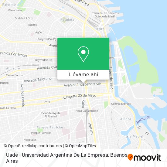 Mapa de Uade - Universidad Argentina De La Empresa