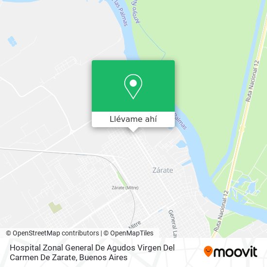 Mapa de Hospital Zonal General De Agudos Virgen Del Carmen De Zarate