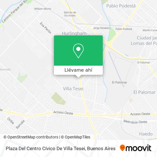 Mapa de Plaza Del Centro Cívico De Villa Tesei