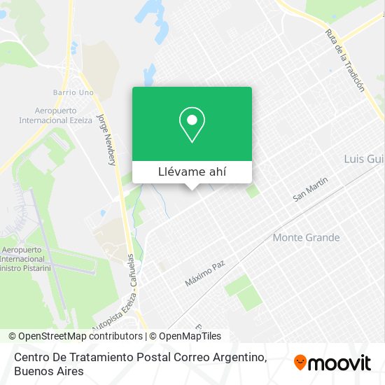 Mapa de Centro De Tratamiento Postal Correo Argentino