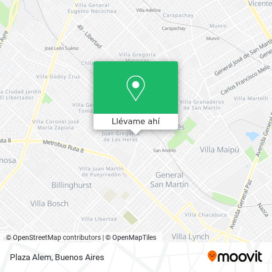 Mapa de Plaza Alem