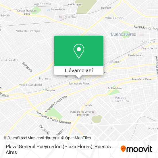 Mapa de Plaza General Pueyrredón (Plaza Flores)