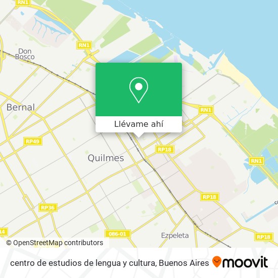 Mapa de centro de estudios de lengua y cultura