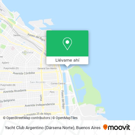 Mapa de Yacht Club Argentino (Dársena Norte)