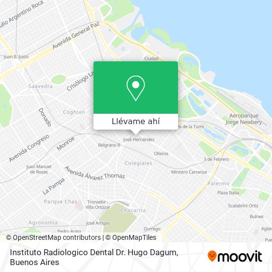Mapa de Instituto Radiologico Dental Dr. Hugo Dagum