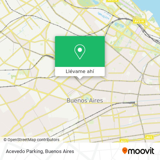 Mapa de Acevedo Parking