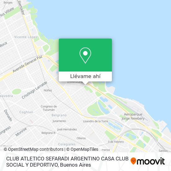 Mapa de CLUB ATLETICO SEFARADI ARGENTINO    CASA   CLUB SOCIAL Y DEPORTIVO