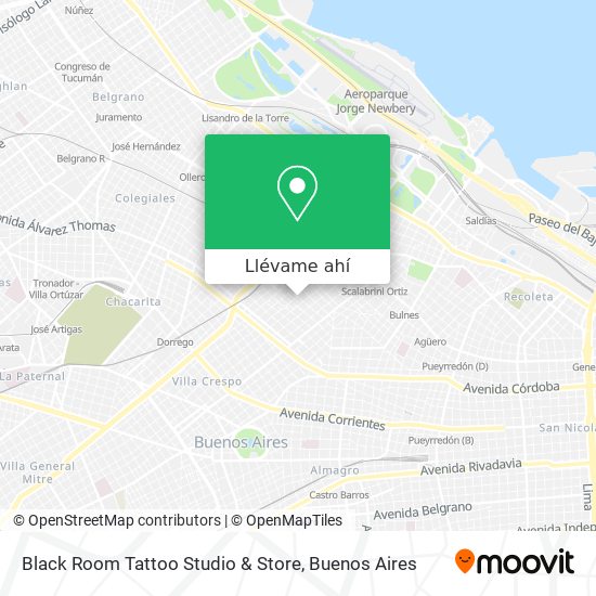 Mapa de Black Room Tattoo Studio & Store