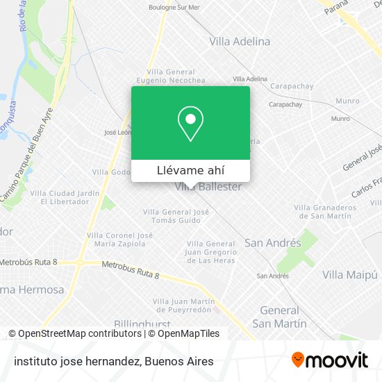 Mapa de instituto jose hernandez