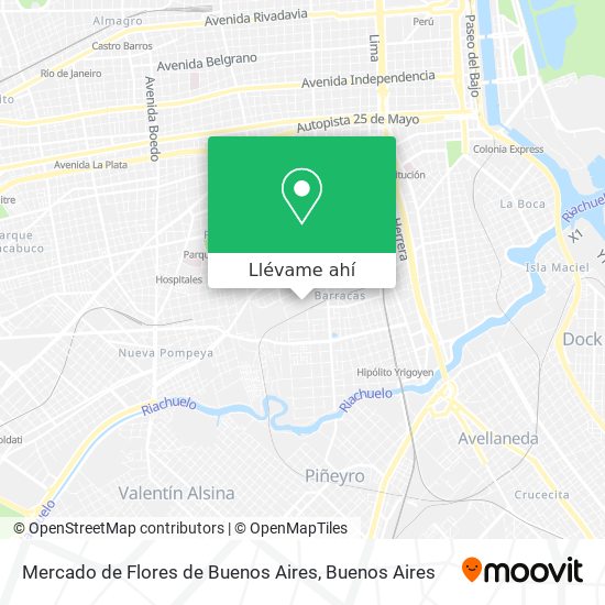 Cómo llegar a Mercado de Flores de Buenos Aires en Distrito Federal en  Colectivo o Subte?