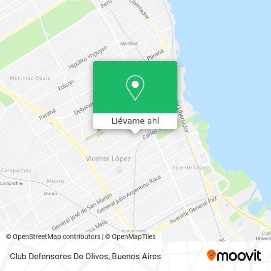 Mapa de Club Defensores De Olivos