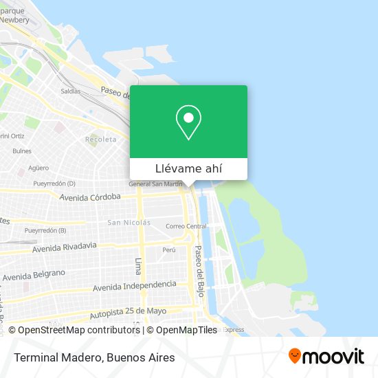 Mapa de Terminal Madero