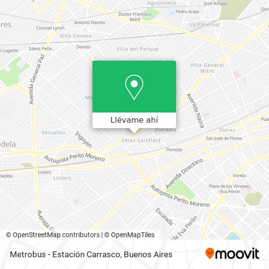 Mapa de Metrobus - Estación Carrasco