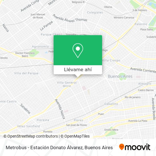 Mapa de Metrobus - Estación Donato Álvarez