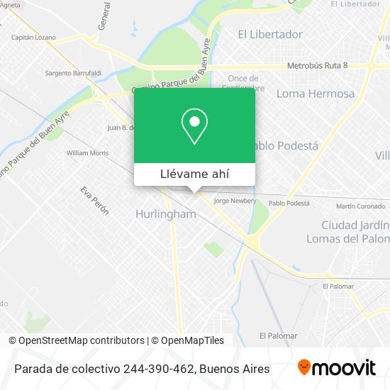 Mapa de Parada de colectivo 244-390-462