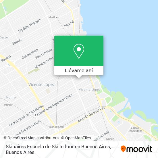 Mapa de Skibaires Escuela de Ski Indoor en Buenos Aires