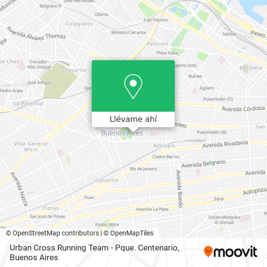Mapa de Urban Cross Running Team - Pque. Centenario