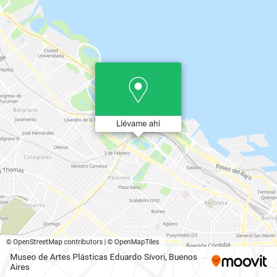 Mapa de Museo de Artes Plásticas Eduardo Sívori